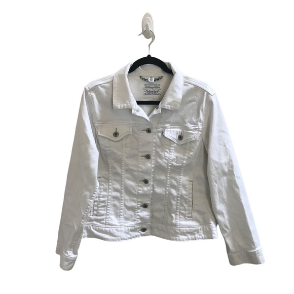 Levi's Jackets & Blazers - Vintage Levi's Jeans White Trucker Denim Jacket Women's White Tab 1960-1970